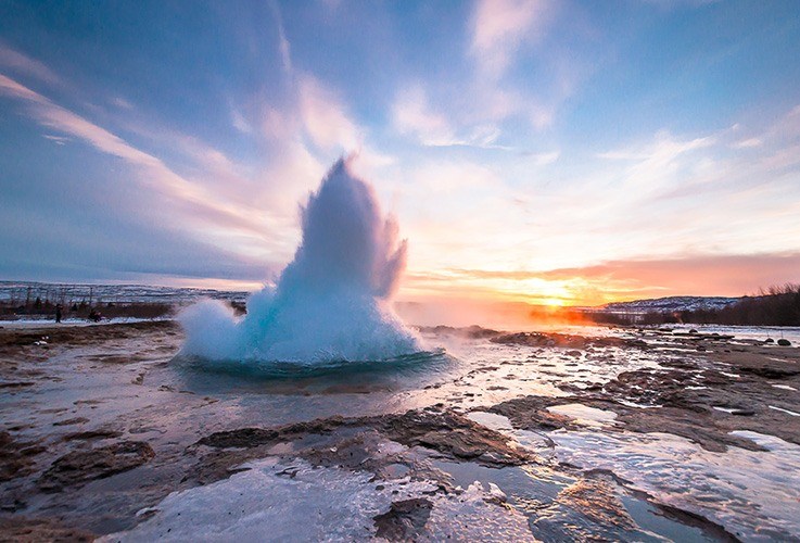 Large geyser in Iceland