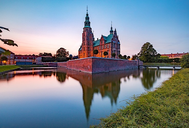 Castle on water in Denmark