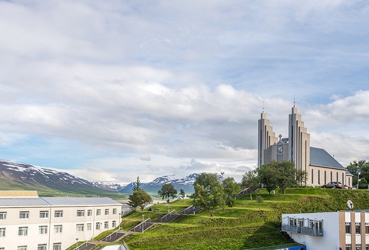 Large church on hillside