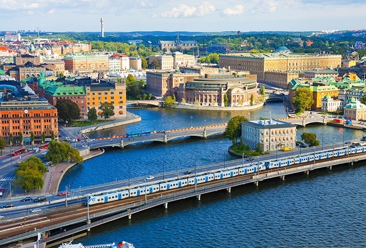 Stockholm surrounded by water