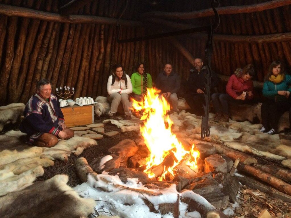 Sami seminar in a traditional Lavvu - March 2018