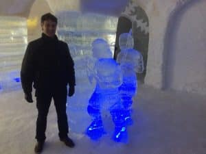 Marcelo at the Snow Igloo in Alta