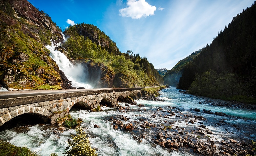 Latefossen Waterfall