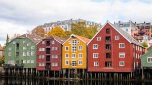 Visit Trondheim: Wharf buildings along Nidelva River