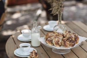 Swedish Fika (coffee break) with cinnamon buns