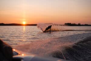 Midnight Sun waterskiing
